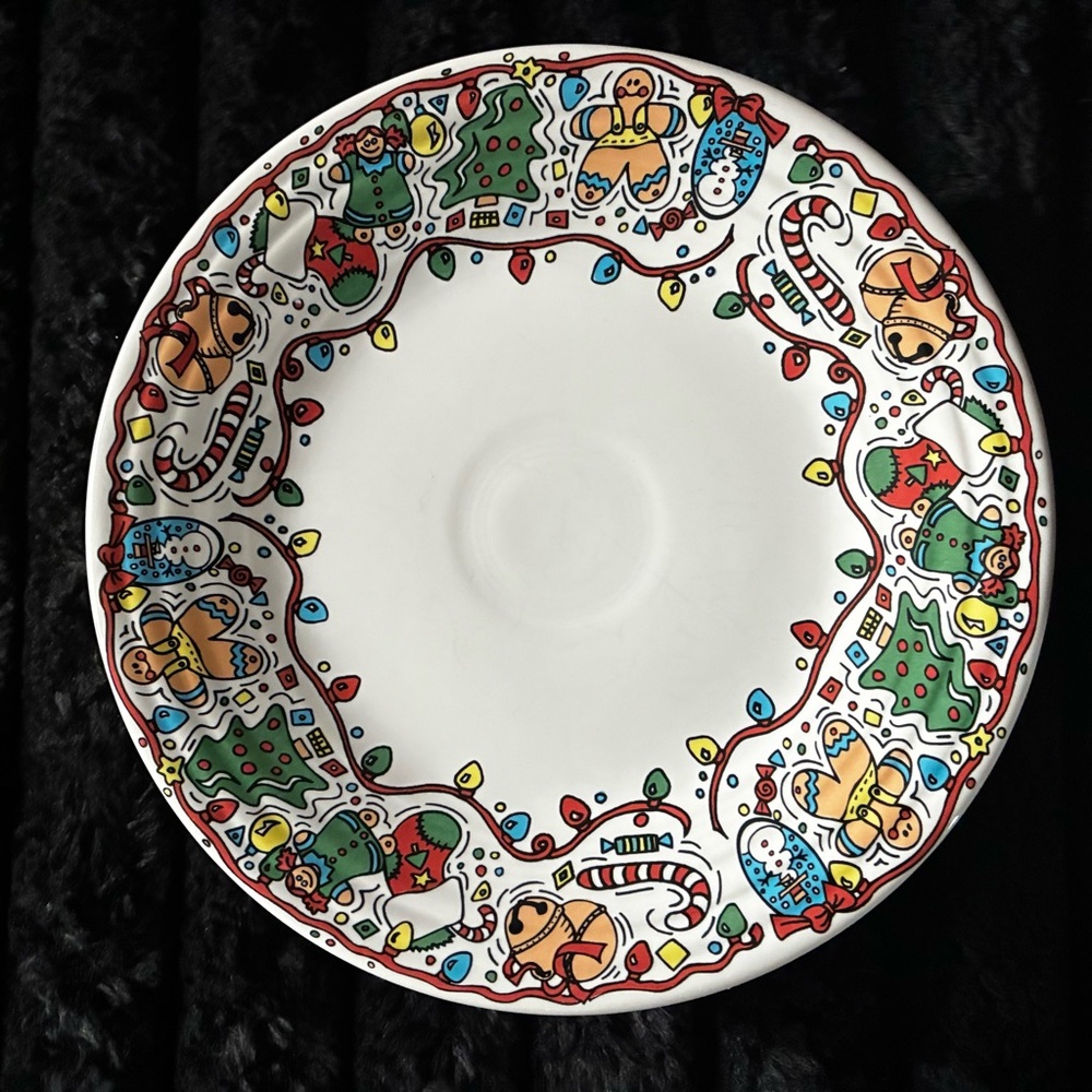 Set of‎ 6 Fiesta 9" Luncheon Plates Gingerbread Holiday Betty Crocker Rare GUC